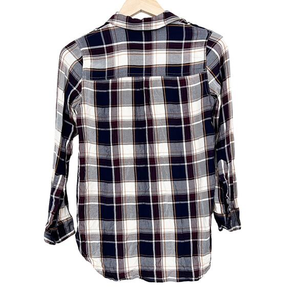 Madewell Hanna Plaid Classic Button Down Flannel Sz XS - Picture 4 of 5